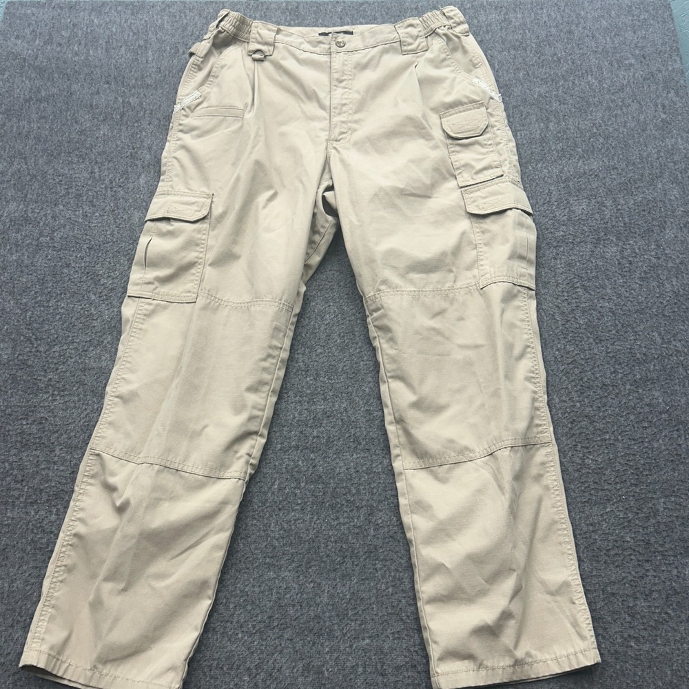 5.11 Tactical Taclite Pro Ripstop Mens Pants 38x32 Beige Cream Khaki Pockets